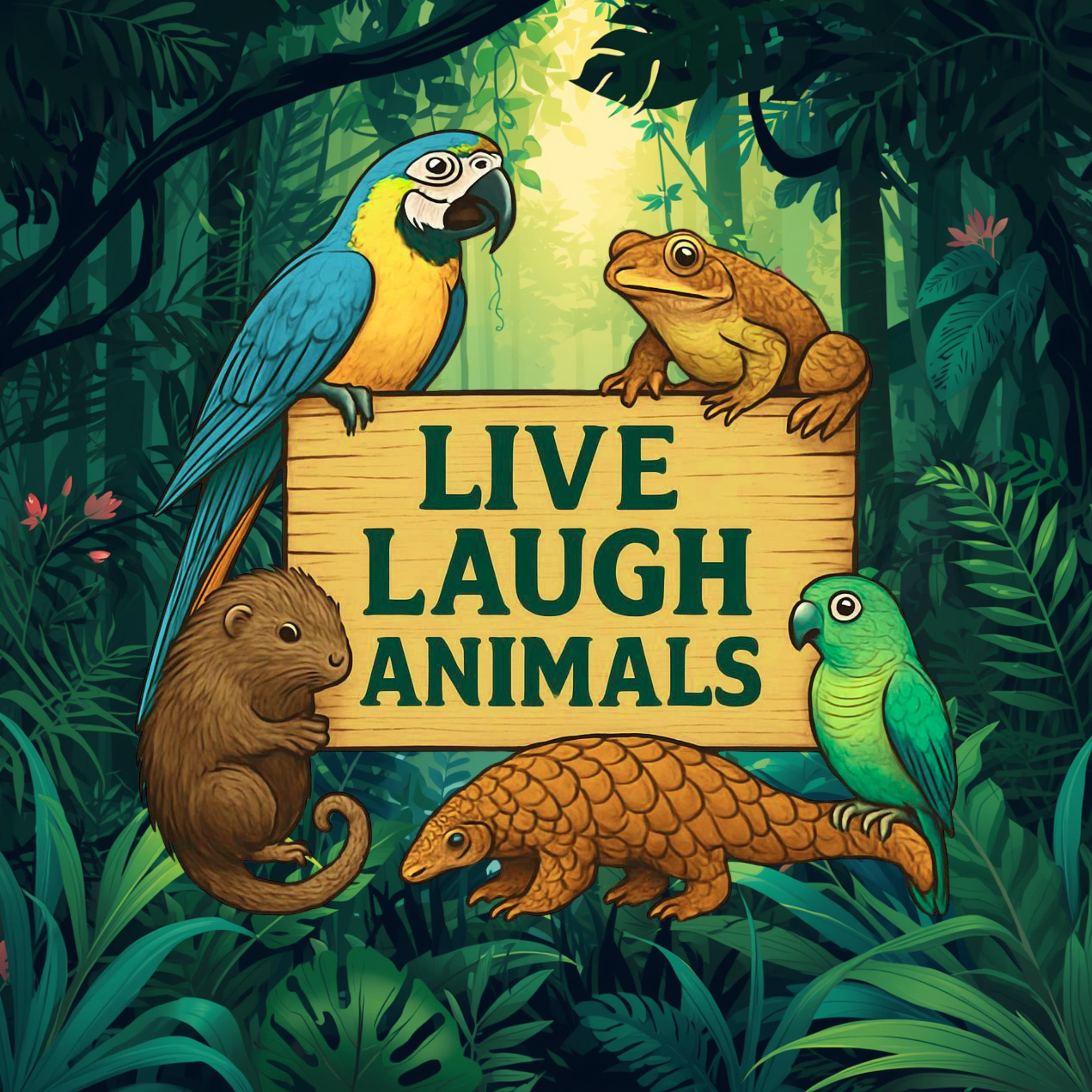 Live Laugh Animals show art